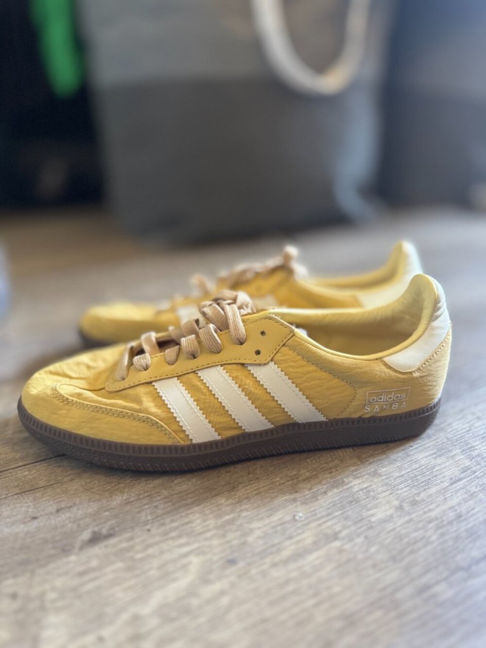 Adidas Samba OG Reflective Nylon Oat Yellow Sneakers Women’s 8 / Men’s 7 - Picture 6 of 6